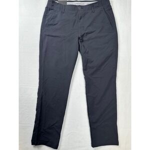 Under Armour Mens Pants 36/32 Black Straight Leg Athletic Performance Golf